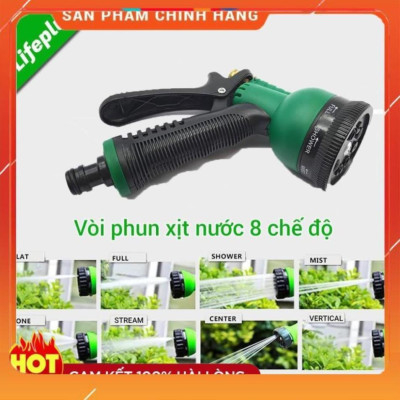 Vòi xịt nước tưới cây rửa xe 8 chế độ