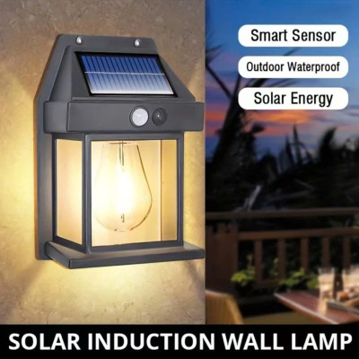 Đèn sân vườn năng lượng mặt trời cảm biến chuyển động, cảm biến ánh sáng tự động bặt tắt, đèn mặt trời