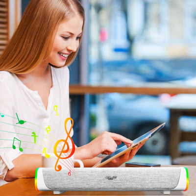 Loa Soundbar SoundMax SB201  LED RGB. Bluetooth 5.0- Hàng chính hãng