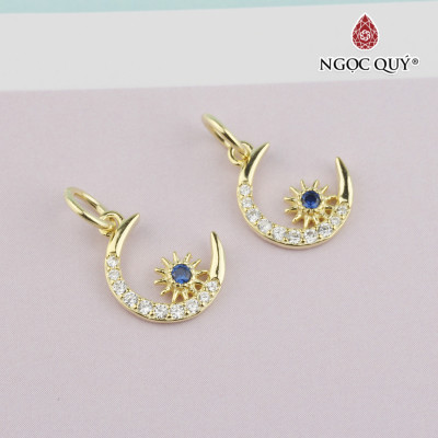 Charm bạc hình mặt trăng treo - Ngọc Quý Gemstones
