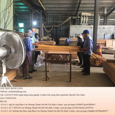 Bộ bàn ghế phòng khách gỗ sồi - Nội thất phòng khách - Nội thất chung cư