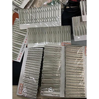 combo 50 kẹp cà vạt nam trắng bạc đính đá nhỏ GiangPKC