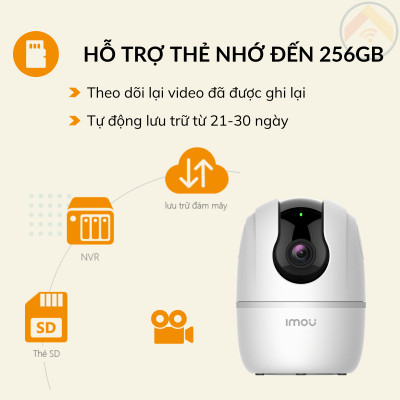 Hàng chính hãng Camera IMOU Ranger A22 Kèm thẻ nhớ 64GB 2MP (FullHD 1080P) Wifi H265 Xoay 360độ