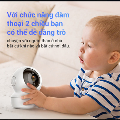 Camera Wi-fi EZVIZ C6N 2MP Trong Nhà, FHD 1080P, Quay Quét 360 Độ, Đàm Thoại Hai Chiều - Hàng Chính Hãng