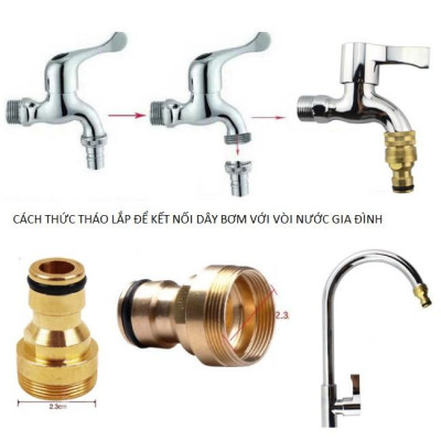 Bộ dây vòi xịt nước rửa xe, tưới cây . tăng áp 3 lần,loại 7m,10m 206701-3 đầu đồng,cút,nối đen+tặng đai