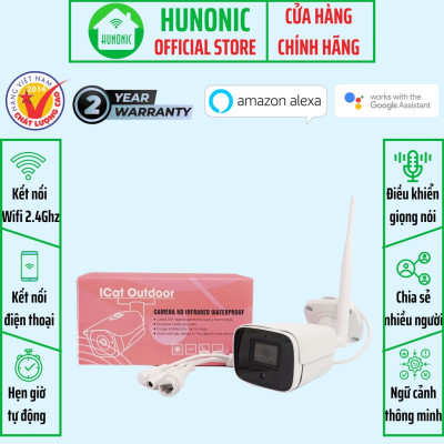 Camera Wifi ICat Outdoor ngoài trời chống nước IP66 Hàng chính hãng Hunonic