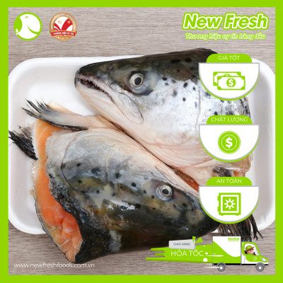 [GIAO NHANH HCM] Đầu Cá Hồi Nauy - Túi 1Kg