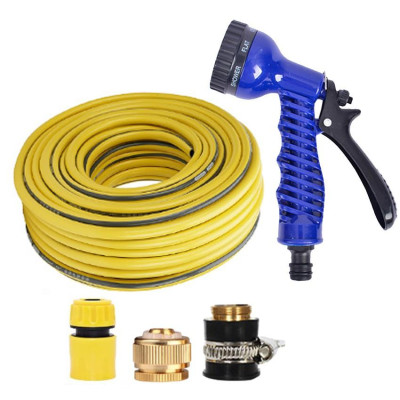 Bộ dây và vòi xịt tăng áp lực nước,rửa xe, tưới cây 15m (cút nhựa nối đồng nhựa) 206843