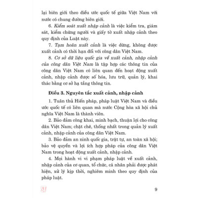 Sách - Luật Xuất Cảnh, Nhập Cảnh Của Công Dân Việt Nam (Hiện Hành) (Sửa Đổi, Bổ Sung Năm 2023) - NXB Chính Trị Quốc Gia