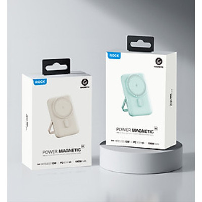 Pin sạc dự phòng không dây kèm giá đỡ điện thoại Rockspace P20 SE sạc nhanh PD 20W 10000mAh - Hàng chính hãng bảo hành 12 tháng
