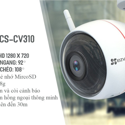 Camera IP Wifi Ngoài Trời Ezviz CS-CV310 720P - Hàng Chính Hãng
