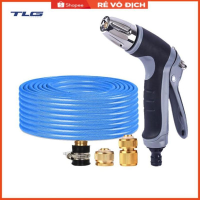 Vòi phun xịt rửa xe, tưới cây chuyên nghiệp 7-10m 206817 (cút đồng nối đồng)