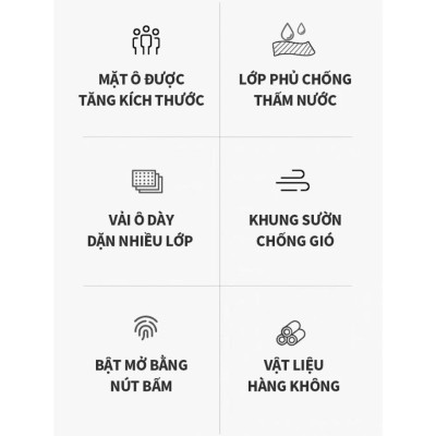 Dù Che Nắng Mưa Bấm Tự Động 12 Nan Kép Chống Thấm Nước Chống Tia UV Nhỏ Gọn Tiện Lợi