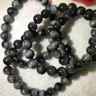 VÒNG TAY ĐÁ THẠCH ANH MẮT CHIM ƯNG 8MM NỮ MỆNH THỦY MỘC ĐÁ THIÊN NHIÊN