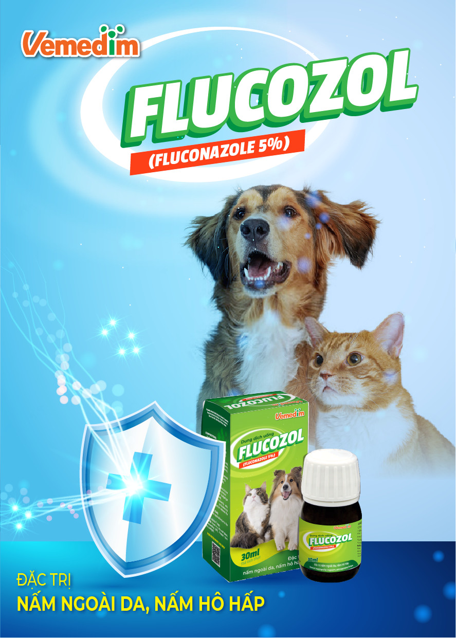 Dung dịch uống Vemedim Flucozol diệt nấm trên chó mèo