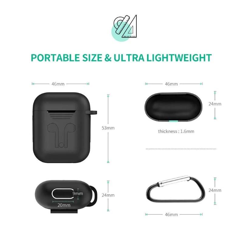Ugreen UG50867LP170TK Màu Đen Hộp bảo vệ Silicone cho Airpods - HÀNG CHÍNH HÃNG