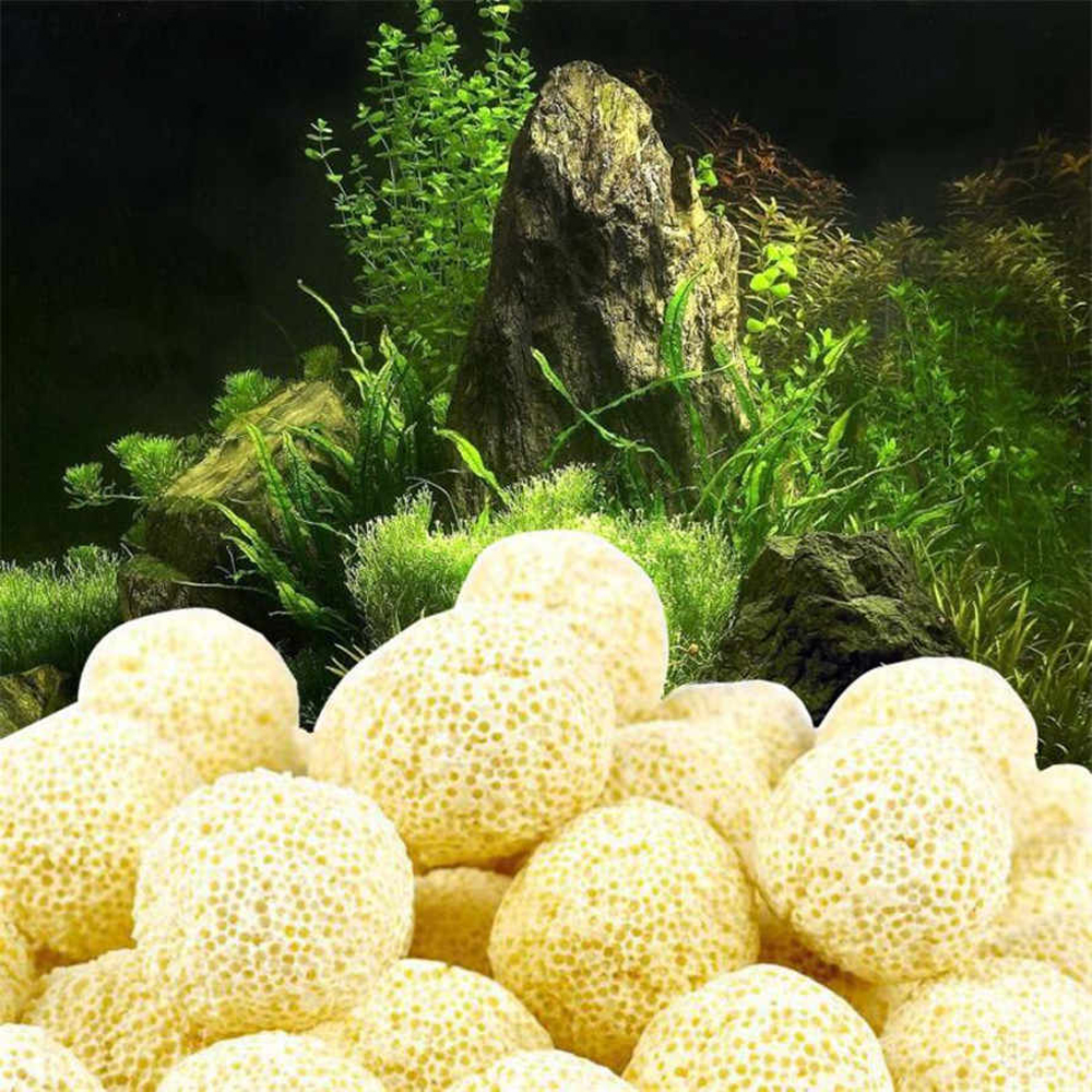 500GR Sứ Lọc Viên Bi Tròn Vàng vật liệu lọc nước hồ bể cá cảnh siêu sạch