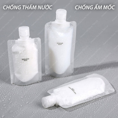 Túi Chiết Mỹ Phẩm Du Lịch Chiết Dầu Gội Sữa Tắm PET Nắp Kín Chống Rò Rỉ Tái Sử Dụng Tiện Lợi