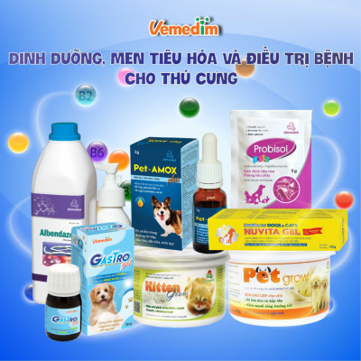 Thuốc nhỏ tai phòng trị viêm tai ngoài cho chó, mèo chai 10ml, sản phẩm Vemedim
