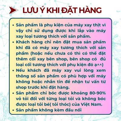 Dụng Cụ Bóc Hành Tỏi, Đánh Ruốc Cho Máy Xay Thịt 2L SK2287 - Phụ Kiện Hỗ Trợ Máy Xay Thịt Seka Làm Ruốc - Chính Hãng