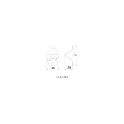 Mở nắp chai gắn tường - BO-506 - INOX SUS 304 ( Sản xuất tại ThaiLand )