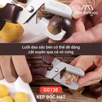 [HÀNG CHÍNH HÃNG] Kẹp bóc vỏ hạt dẻ và các loại hạt GGOMI Hàn Quốc GG138 sắc bén và độ bền cao