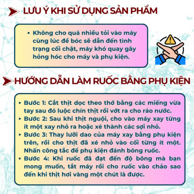 Dụng Cụ Bóc Hành Tỏi, Đánh Ruốc Cho Máy Xay Thịt 2L SK2287 - Phụ Kiện Hỗ Trợ Máy Xay Thịt Seka Làm Ruốc - Chính Hãng