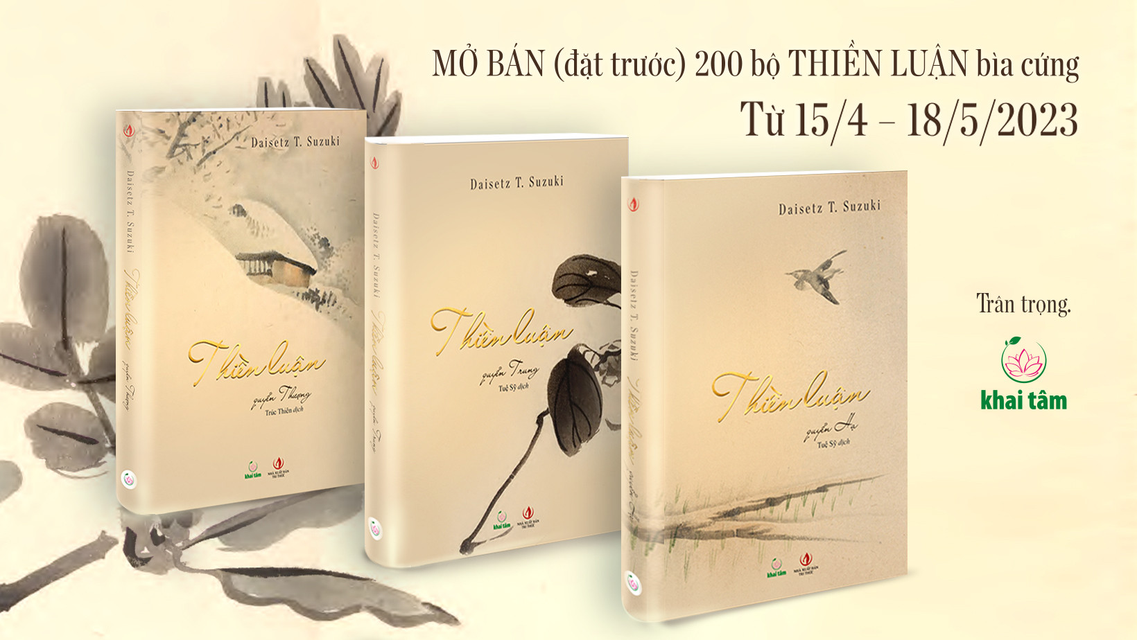THIỀN LUẬN - Trọn Bộ 3 Quyển - Daisetz Teitaro Suzuki - Trúc Thiên & Tuệ Sỹ dịch - Tái bản lần 2 - (bìa mềm)