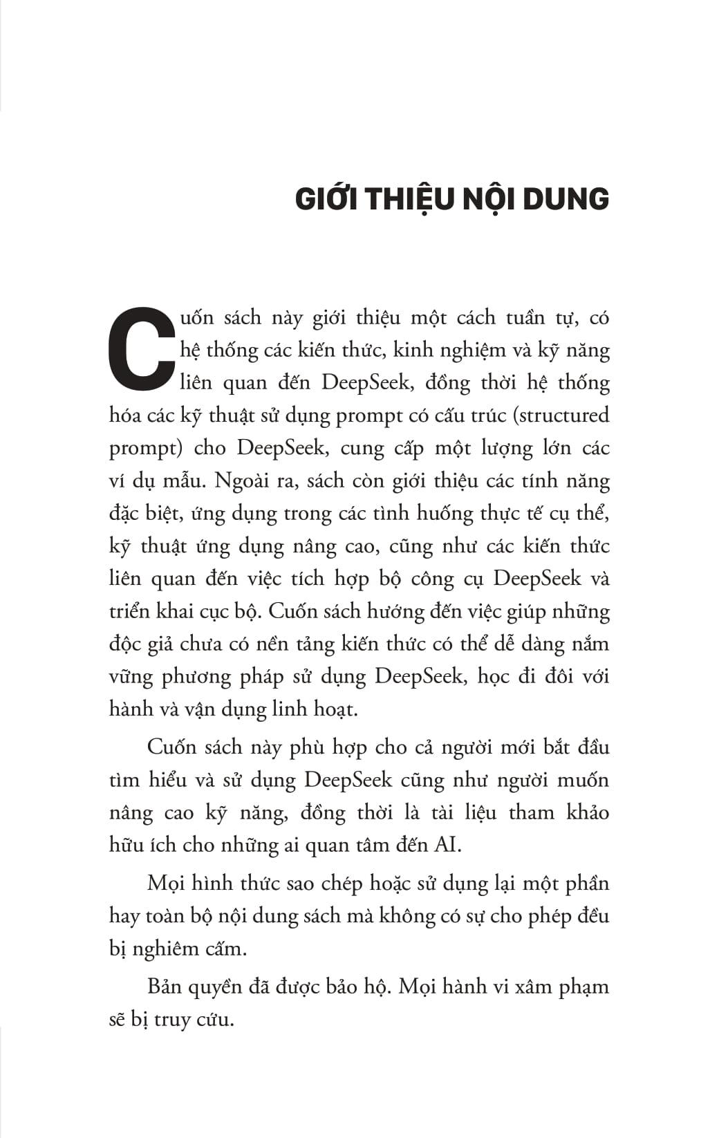 Sách - Deepseek Ứng Dụng - Làm Chủ AI Mã Nguồn Mở, Từ Cơ Bản Đến Thực Chiến