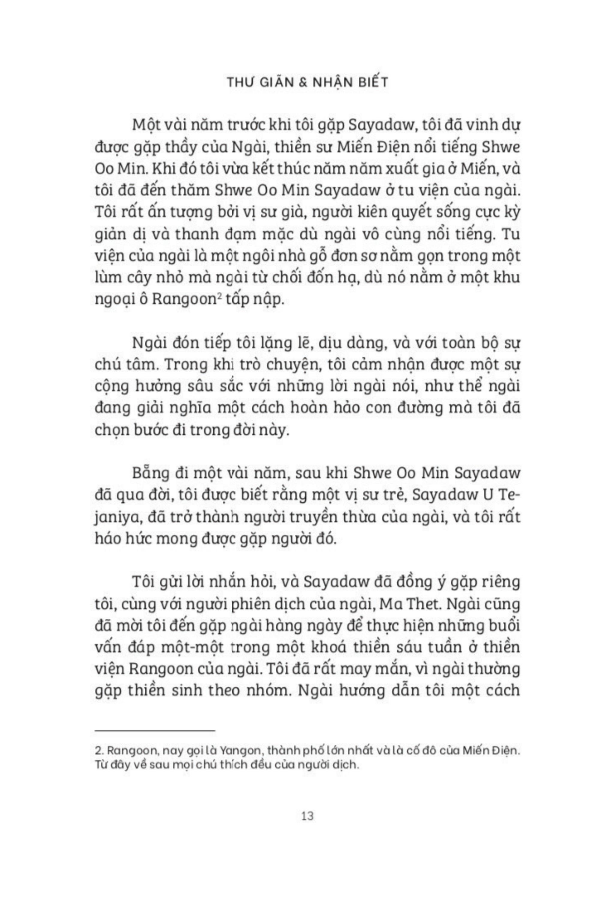 Thư Giãn Và Nhận Biết - Pháp Thiền Chánh Niệm Cho Tâm Sáng Tỏ, Tự Tin Và Trí Tuệ