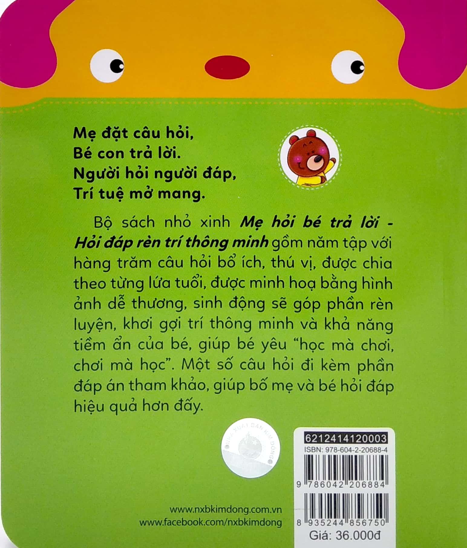Mẹ Hỏi Bé Trả Lời - Hỏi Đáp Rèn Trí Thông Minh - 3-4 Tuổi