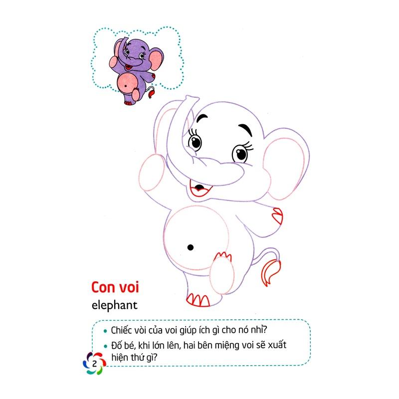 Bé Tập Tô Màu Và Nhận Biết Thế Giới Xung Quanh - Động Vật Hoang Dã - Bản Quyền