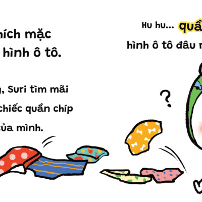 Sách Ehon Những Em Bé Ngoan Phát triển IQ, EQ Cho Trẻ 1 đến 6 Tuổi Muki - Quần Chip Đâu Rồi