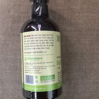 Dầu gội thảo dược HÀ THỦ Ô Chiết xuất từ 6 loại thảo dược Cocayhoala 300g, Tặng Khăn Quấn Ủ Tóc
