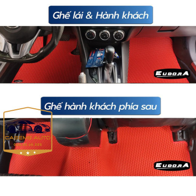 [TOYOTA YARIS] Thảm Trải Sàn, Lót Sàn Ô Tô Cao Su Eudora CloudFoam Thiết Kế Theo Xe Dành Cho Xe TOYOTA YARIS, Chống Nước, Không Mùi, Ngăn Bụi Bẩn, Dễ Vệ Sinh - Hàng Chính Hãng