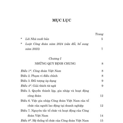 Luật công đoàn năm 2024 (sửa đổi, bổ sung năm 2025)