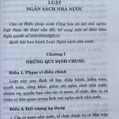 Luật Ngân Sách Nhà Nước Năm 2025