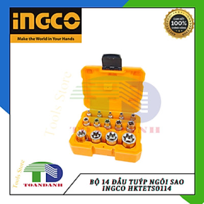 Bộ 14 đầu tuýp ngôi sao ingco HKTETS0114