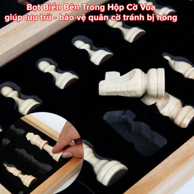 Cờ Vua Nam Châm Bằng Gỗ Cao Cấp Chọn Size - Bộ Cờ Vua Cao Cấp Gỗ Tự Nhiên Có Gắn Nam Châm Chính Hãng miDoctor