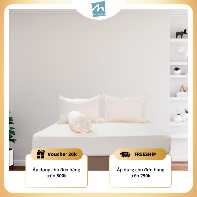 Bộ Ga Giường Cotton Cao Cấp MYM - Chất Liệu 100% Tự Nhiên | Bao Gồm 4 Món | Nhiều Màu sắc