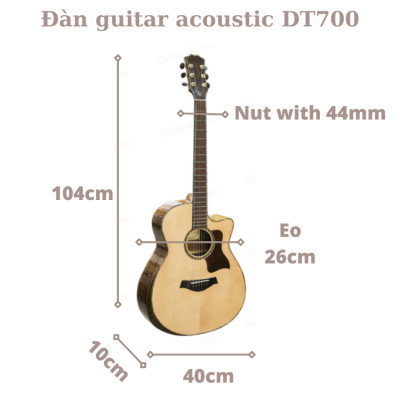 Đàn guitar acoustic DT700 Duy Guitar Store thùng đàn gỗ điệp gỗ còng cho chất âm thanh tốt sử dụng lâu dài cần đàn cẩn xà cừ tinh xảo