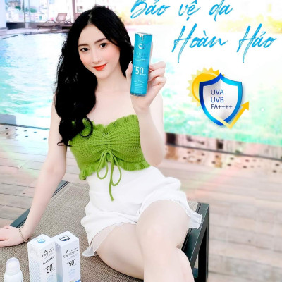 Kem chống nắng Thanh Mộc Hương chống trôi nâng tone che mờ khuyết điểm SPF 50+ PA++++ 50ml