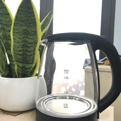 Ấm siêu tốc thủy tinh chịu nhiệt cao cấp 1,7 lít Sokany 322- 1850W - Hàng chính hãng