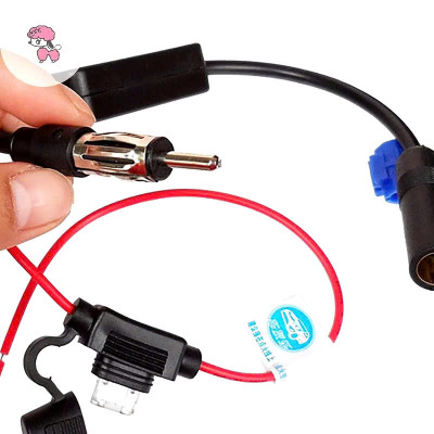 Bộ khuếch đại tín hiệu ăng-ten trên ô tô, tăng cường tín hiệu Radio FM, AM chống nhiễu chủ động, nguồn 12V, hàng nhập khẩu