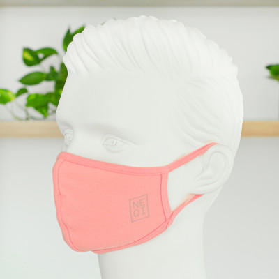 Set 3 khẩu trang vải nam - nữ - trẻ em kháng khuẩn cao cấp NEQI FACEMASK Đức, màu hồng thời trang, lọc 98% bụi mịn
