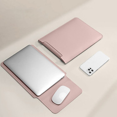 Túi bao da chống sốc dành cho má tính, macbook, laptop, ipad, surface kiêm tấm lót di chuột chống nước - Hàng chính hãng