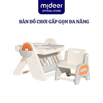 Bàn đồ chơi gấp gọn đa năng kèm bảng nam châm và ghế ngồi Mideer Multifunctional Block Table