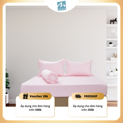 Bộ Ga Giường Cotton Cao Cấp MYM - Chất Liệu 100% Tự Nhiên | Bao Gồm 4 Món | Nhiều Màu sắc