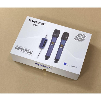 Bộ 2 micro karaoke không dây Zansong S98 - Hàng Chính Hãng
