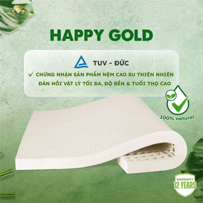 Nệm cao su thiên nhiên Kim Cương Happy Gold - 160x200x15cm